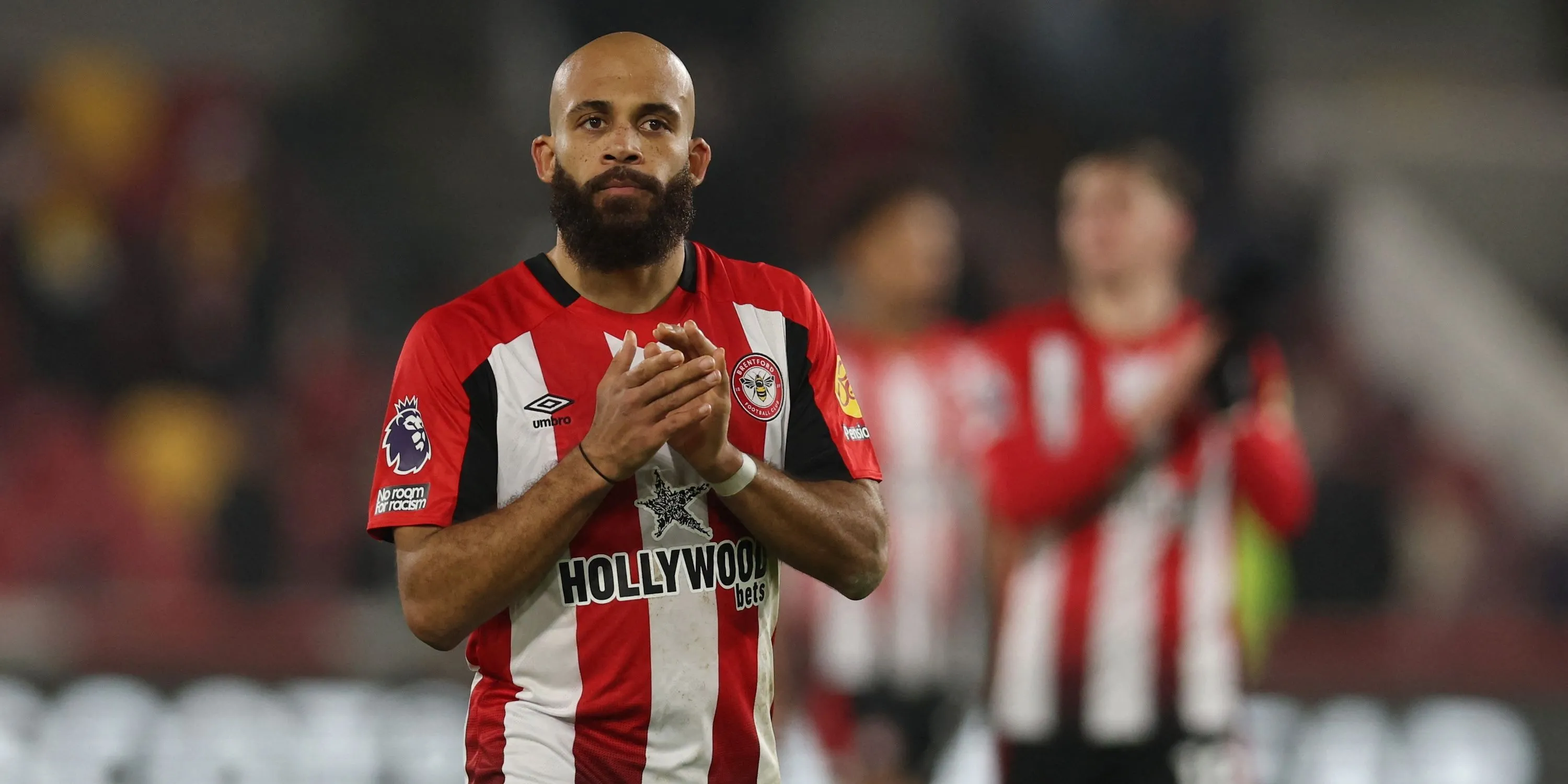 Bryan Mbeumo tỏ ra thất vọng sau trận đấu của Brentford tại Premier League