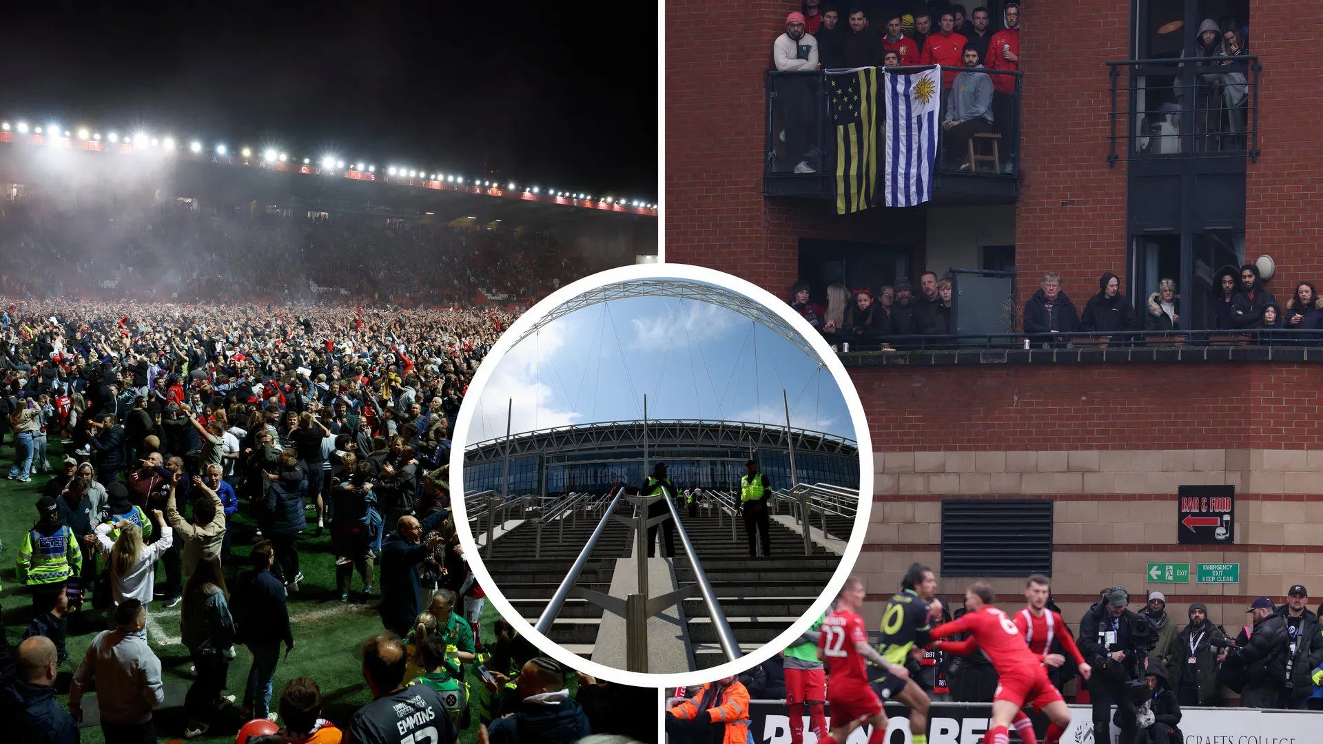 Hình ảnh biểu tượng cho trận chung kết play-off League One giữa Charlton Athletic và Leyton Orient tại sân Wembley.