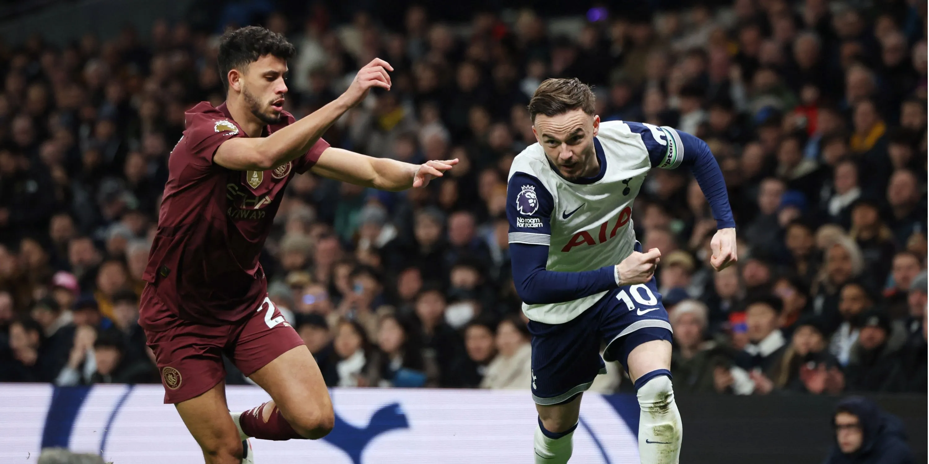 James Maddison trong màu áo Tottenham - tiền vệ mục tiêu của Man City mùa hè