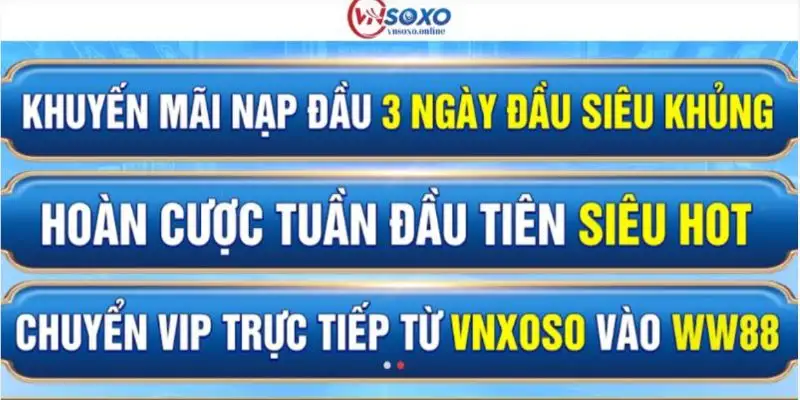 Khuyến mãi Vnxoso – Ưu đãi cực chất cho người chơi thông minh