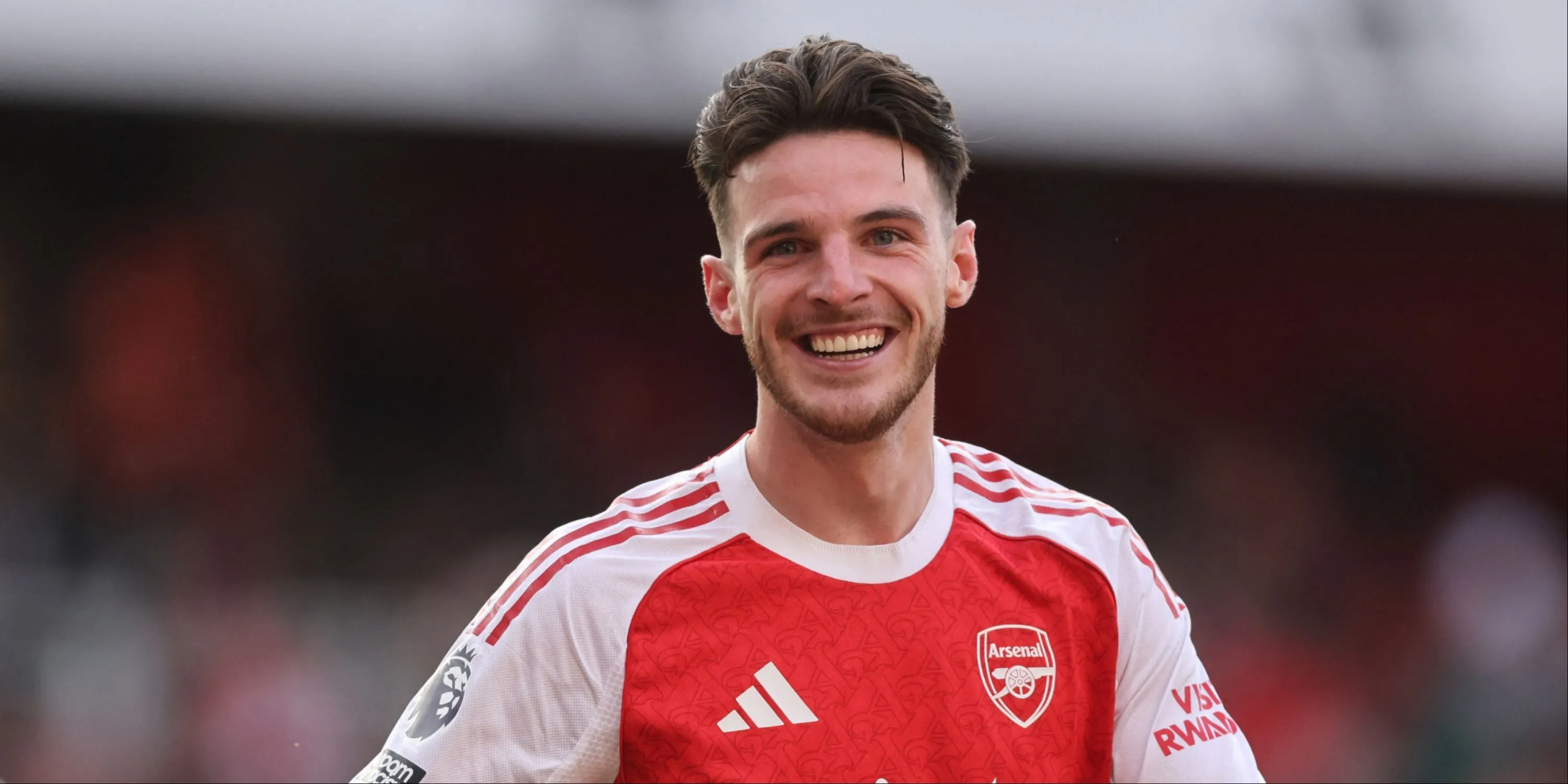 Declan Rice ăn mừng trong màu áo Arsenal